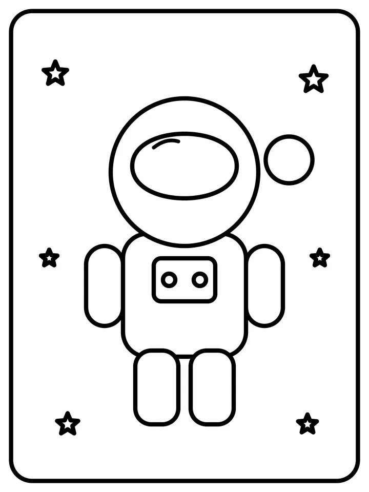 Color Little astronaut online
