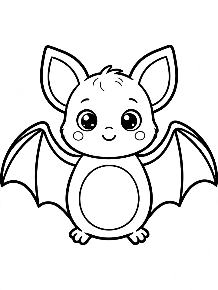 Bats coloring page