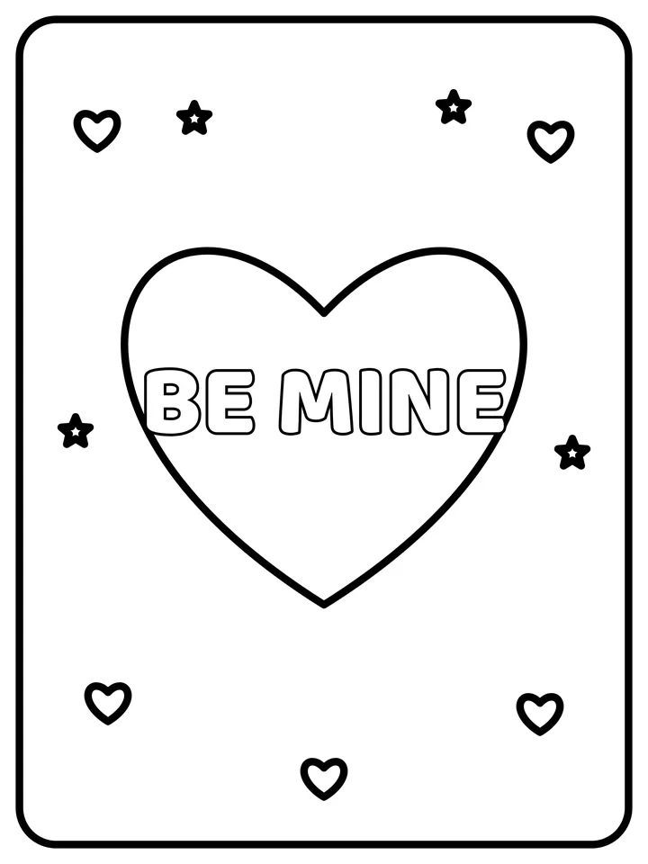 Valentine's Day coloring page