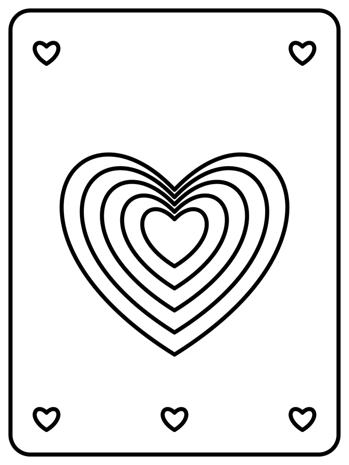 Hearts coloring page