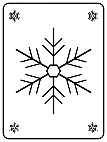 Big snowflake coloring page