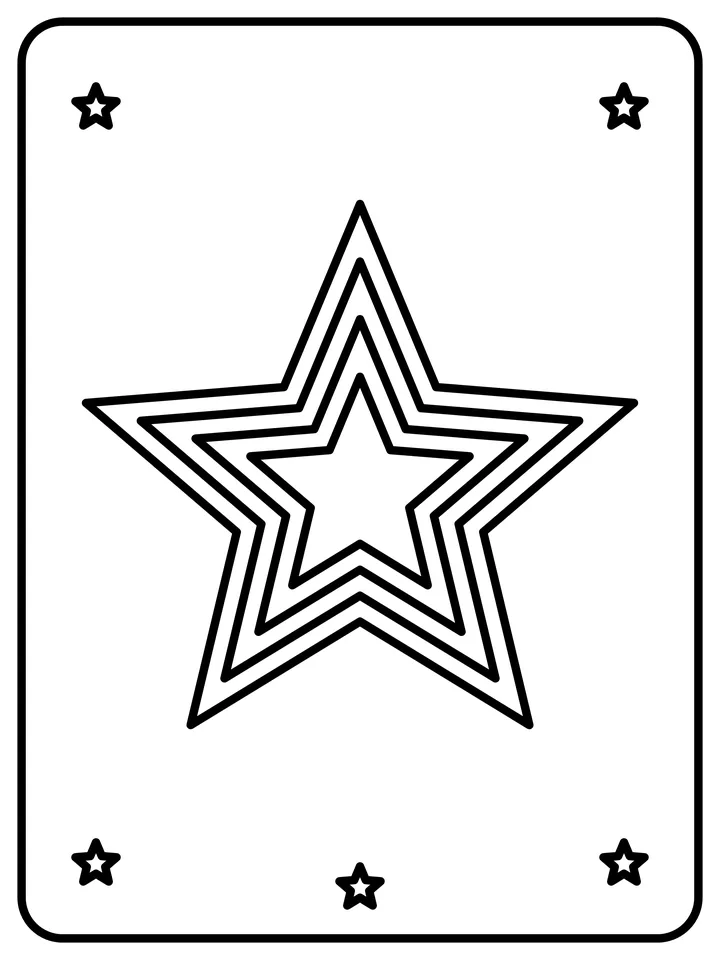 Stars coloring page