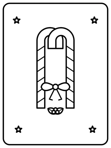 Candy canes coloring page