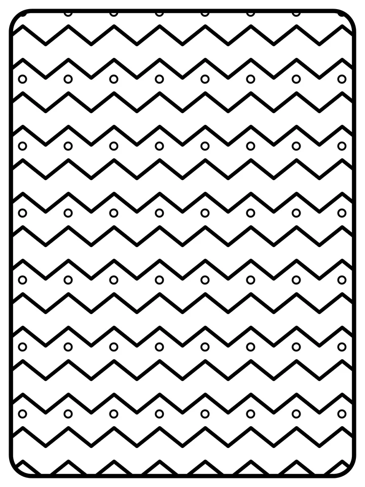 Zigzag chevron pattern coloring page