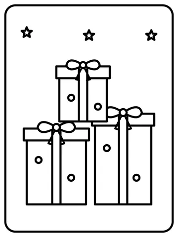 Christmas presents coloring page