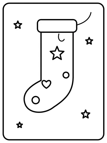 Christmas stocking coloring page