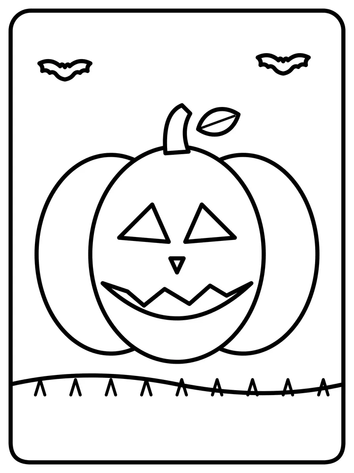 Pumpkins coloring page
