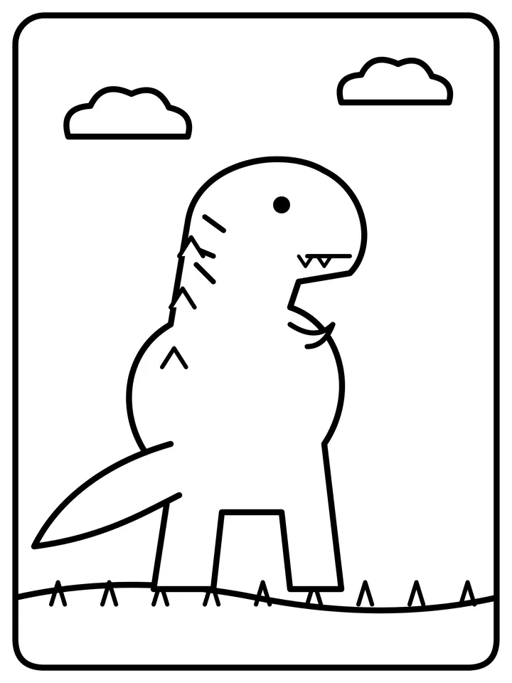 Color Cute T-rex online