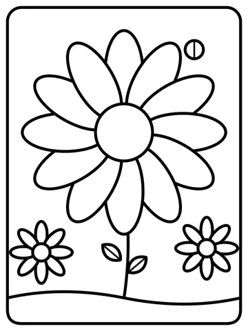 Daisy coloring page