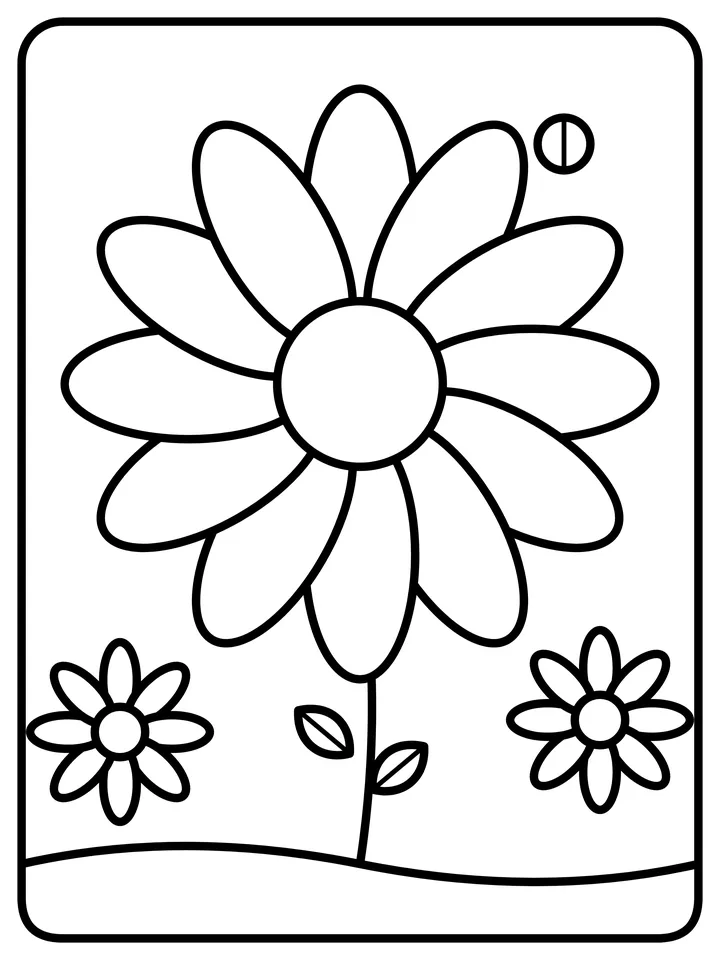 Daisy coloring page