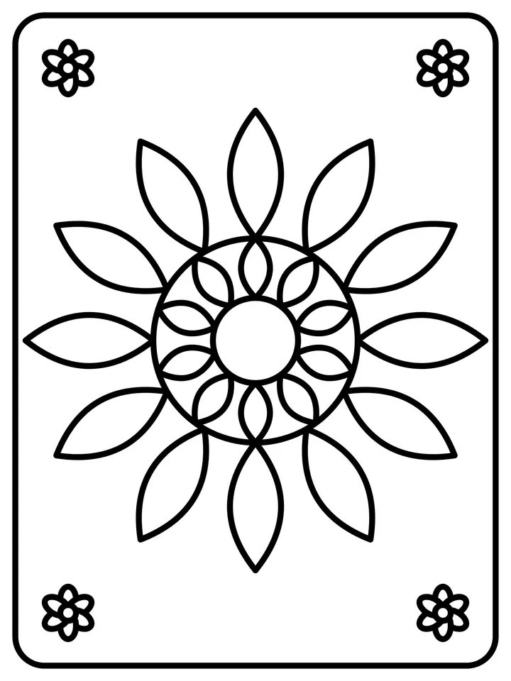 Daisy mandala coloring page