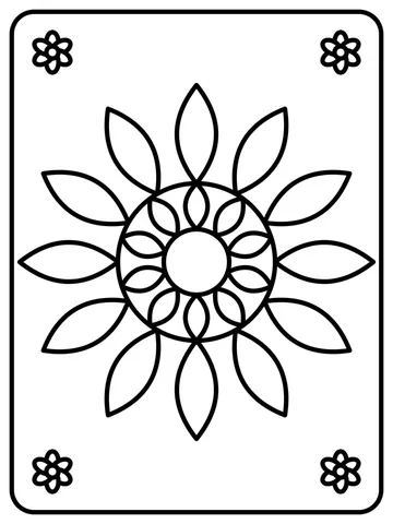 Daisy mandala coloring page