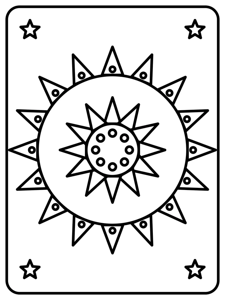 Diamond mandala coloring page