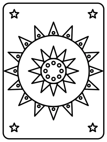 Diamond mandala coloring page