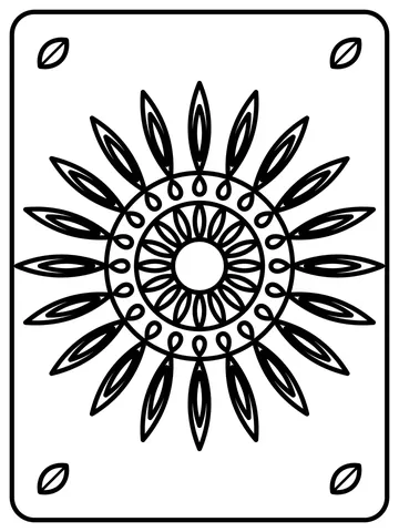 Feather mandala coloring page