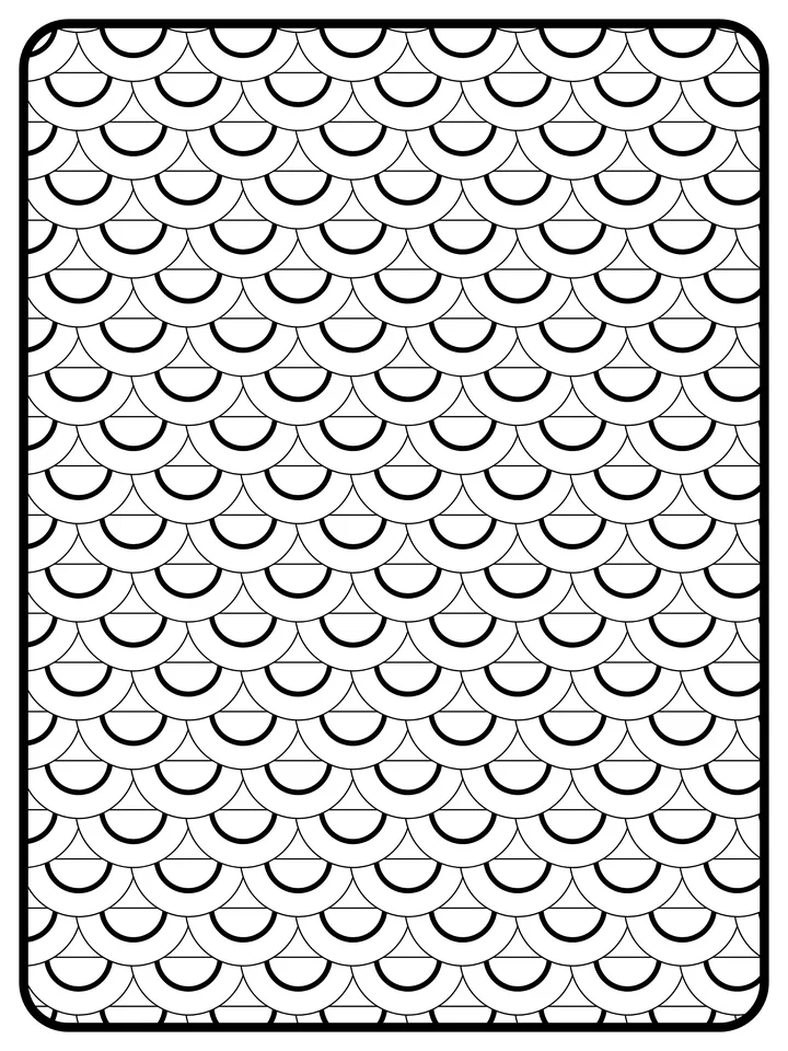 Fish scale pattern coloring page