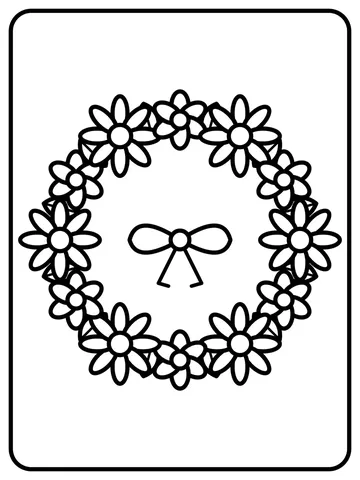 Flower crown coloring page
