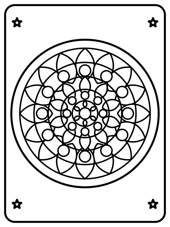 Flower mandala coloring page