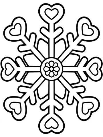 Giant snowflake coloring page