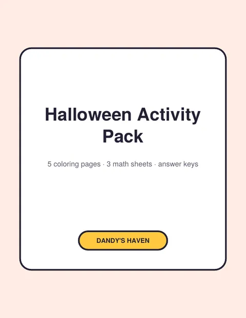 Halloween Activity Pack cover