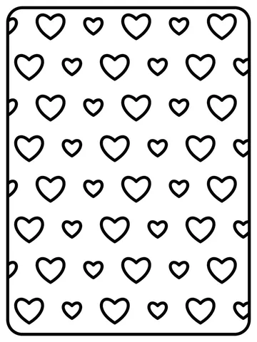 Heart pattern coloring page