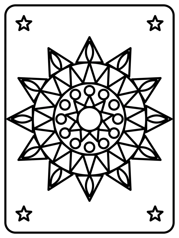 Kaleidoscope mandala coloring page