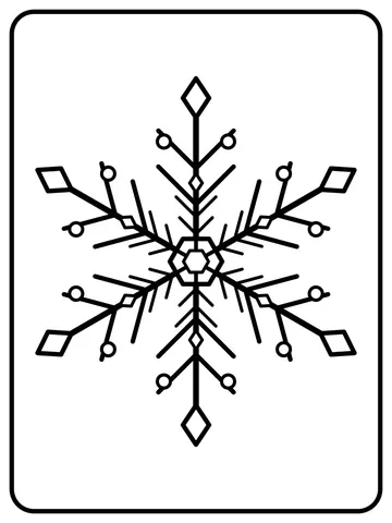 Lacy snowflake coloring page