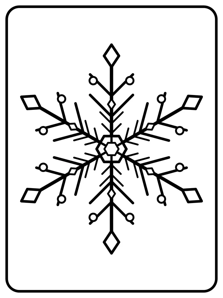 Lacy snowflake coloring page