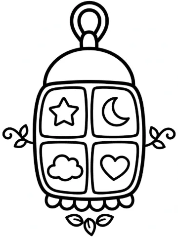 Lantern coloring page
