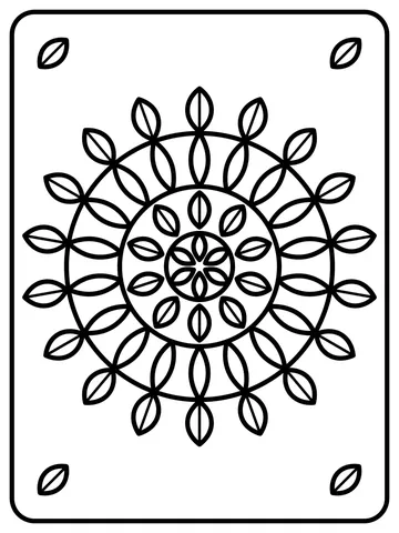 Leafy mandala coloring page