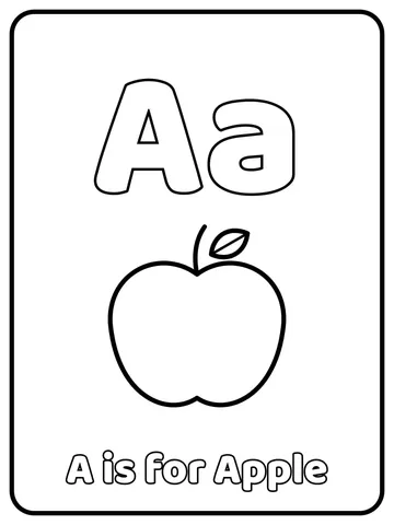 Letter A coloring page