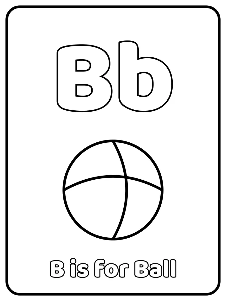 Letter B coloring page