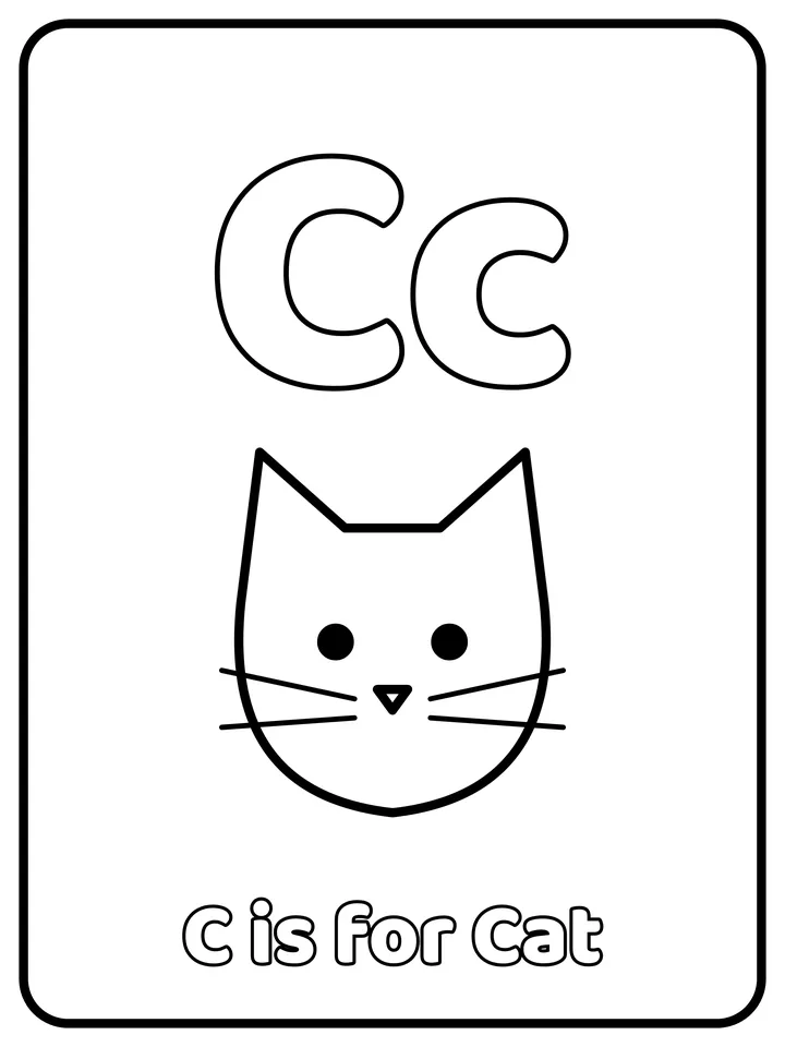 Letter C coloring page