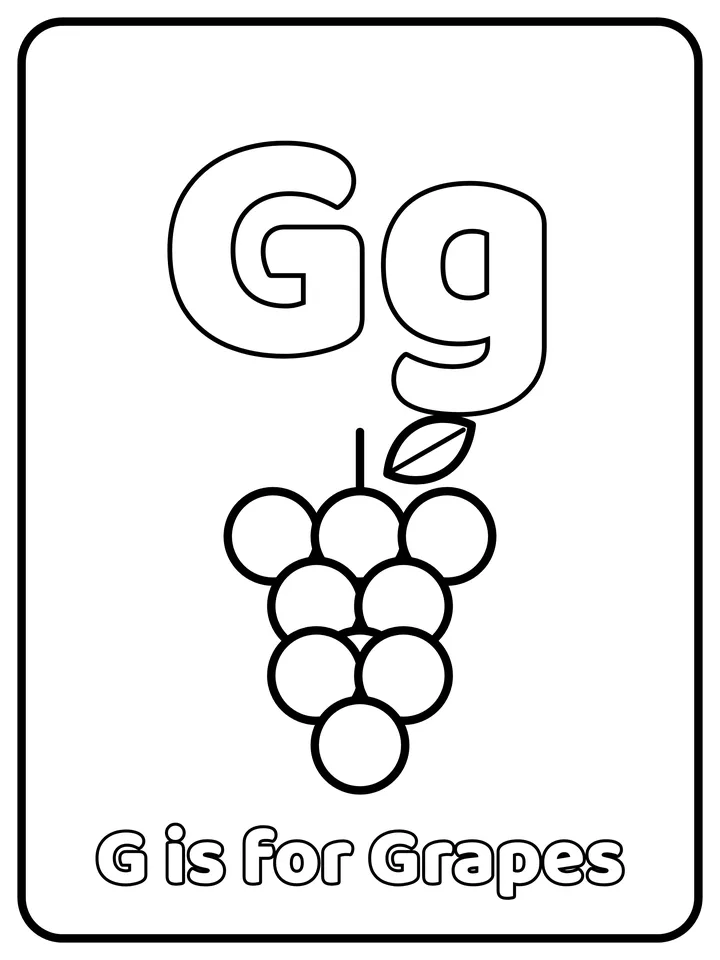 Letter G coloring page