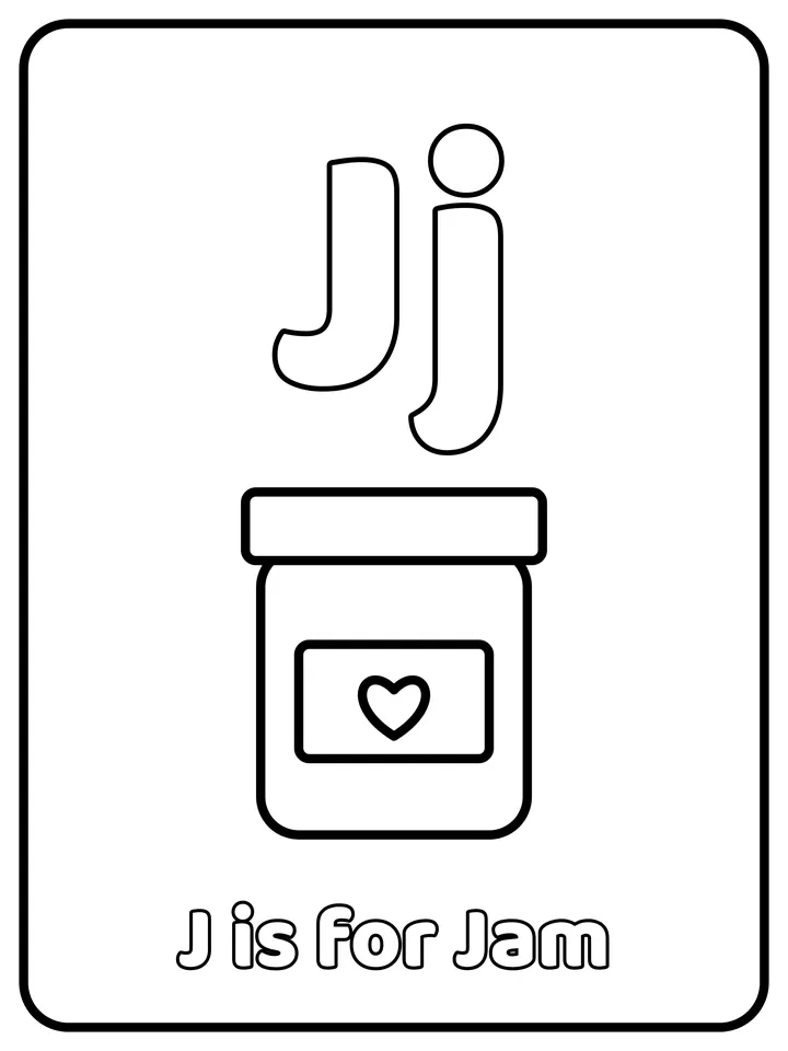 Letter J coloring page
