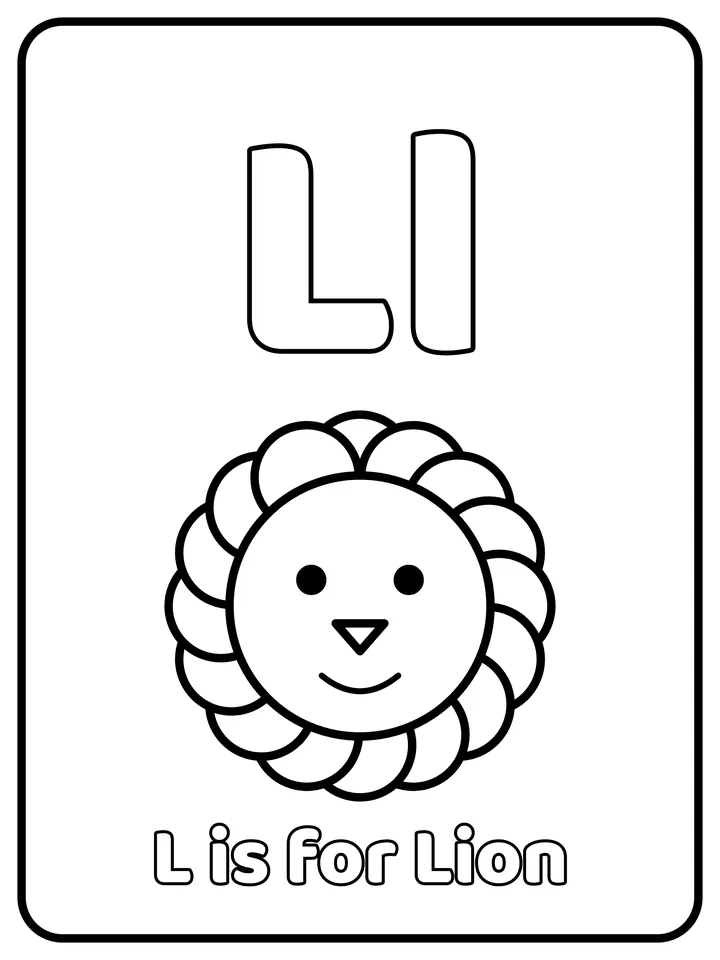 Letter L coloring page