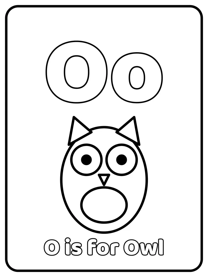 Letter O coloring page