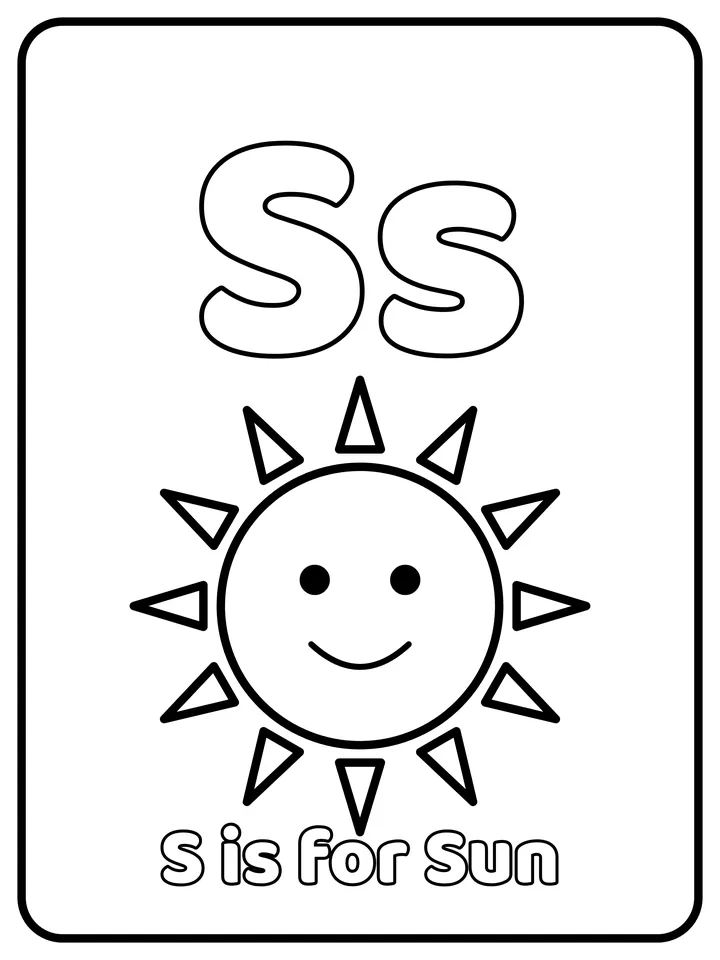 Letter S coloring page