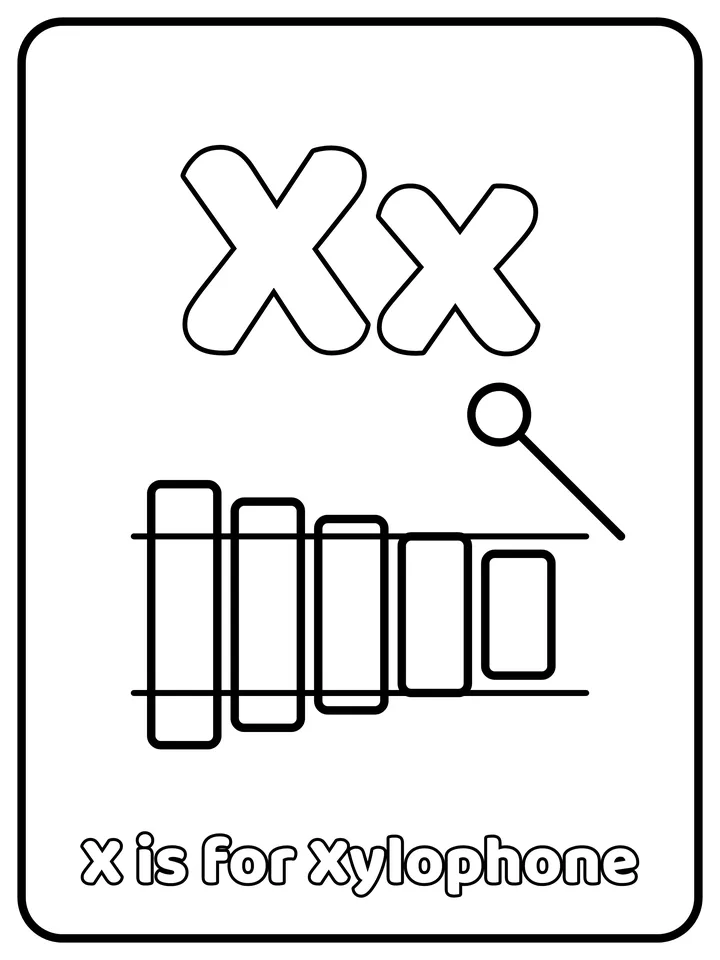 Letter X coloring page