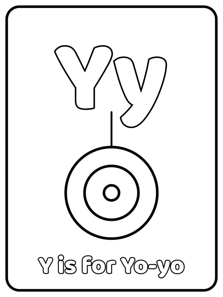 Letter Y coloring page