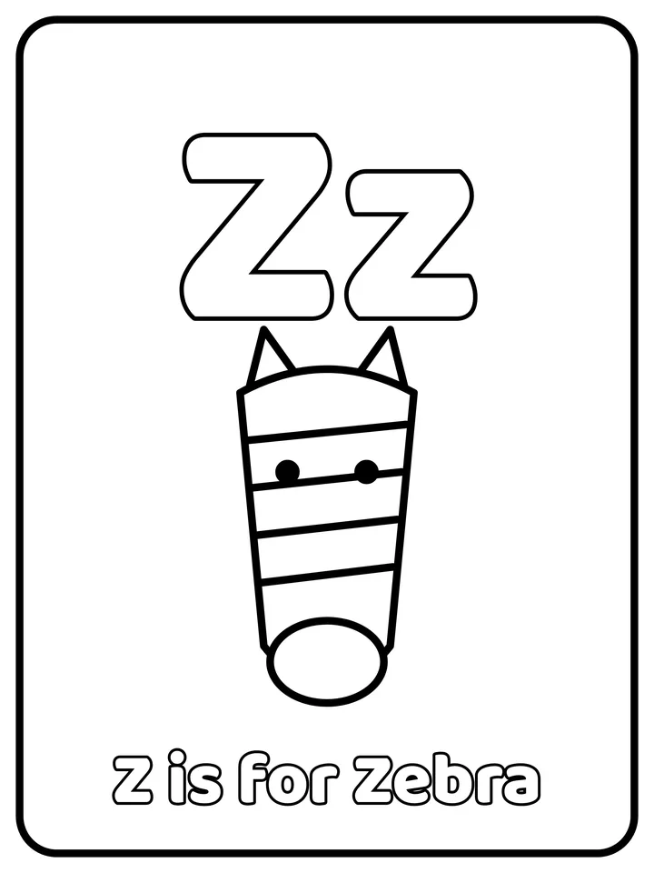 Letter Z coloring page