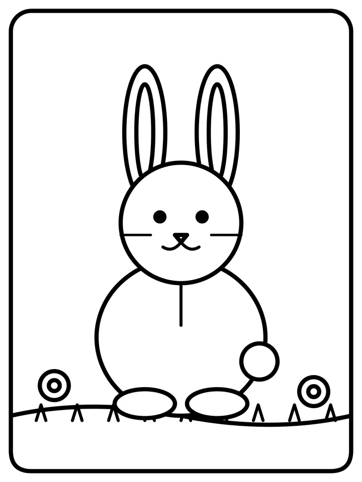 Little bunny coloring page