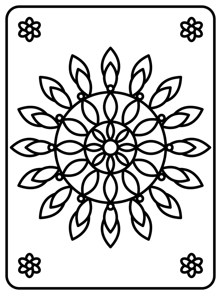 Lotus mandala coloring page