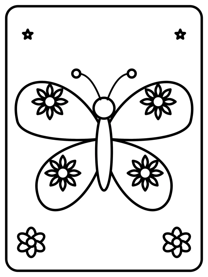 Mandala butterfly coloring page