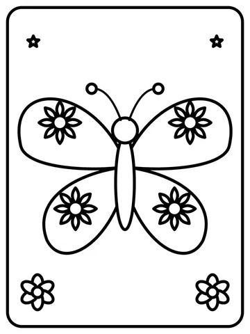 Mandala butterfly coloring page