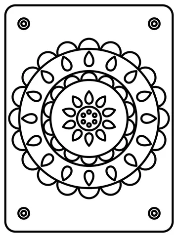 Ocean wave mandala coloring page