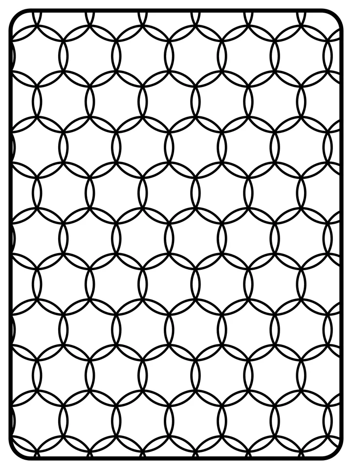 Overlapping circles pattern coloring page
