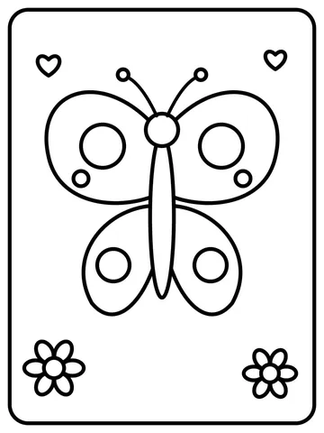 Pretty butterfly coloring page