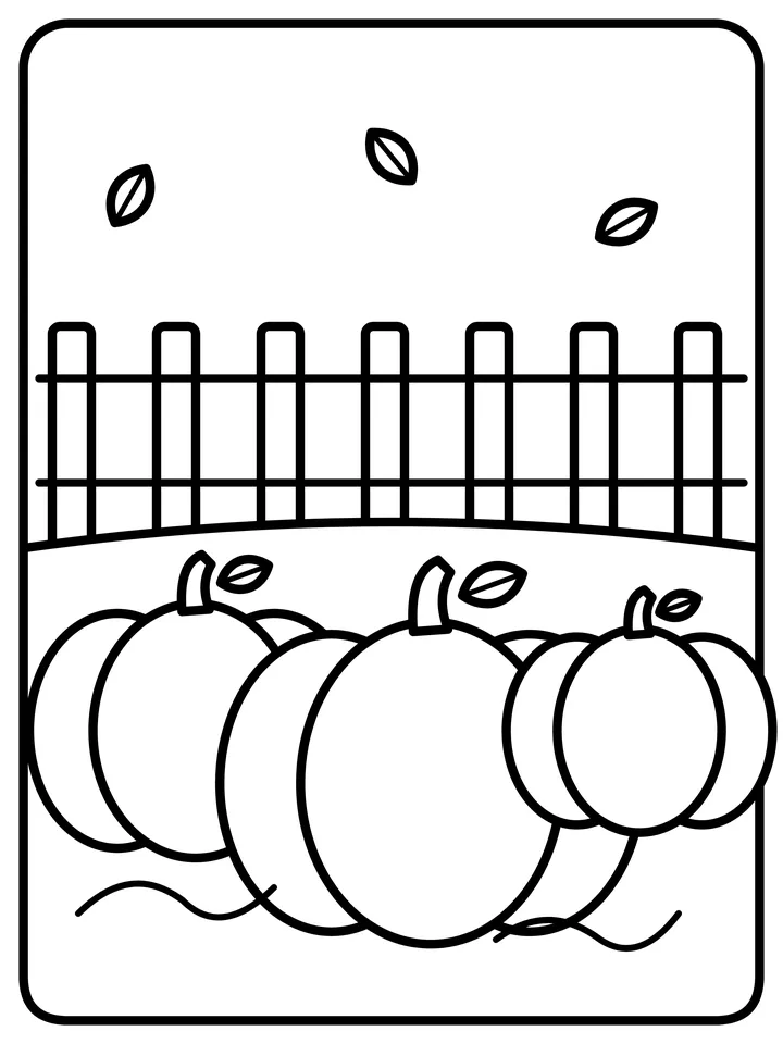 Pumpkin patch coloring page