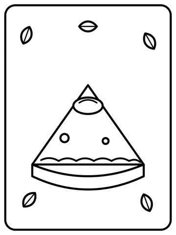 Pumpkin pie slice coloring page